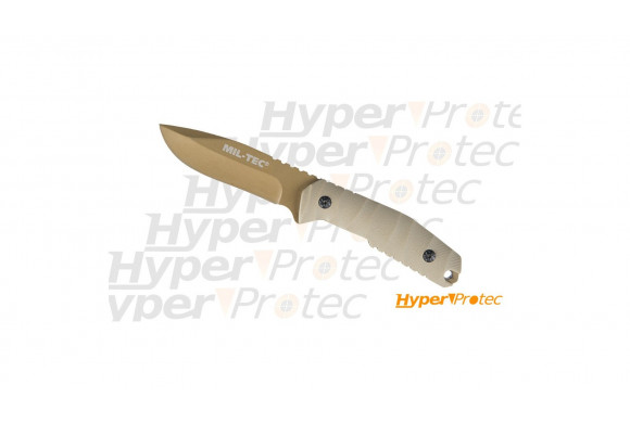 Couteau TAN militaire coyote ultra solide manche G10