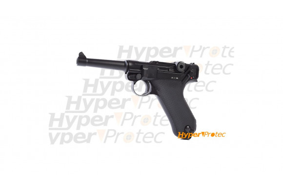 Réplique pistolet airsoft CO2 KWC P08 full metal canon 4 pouces - cal 6mm