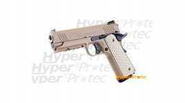 Réplique pistolet GBB M1911 Desert warrior 4.3 TAN Tokyo Marui - 1 joule