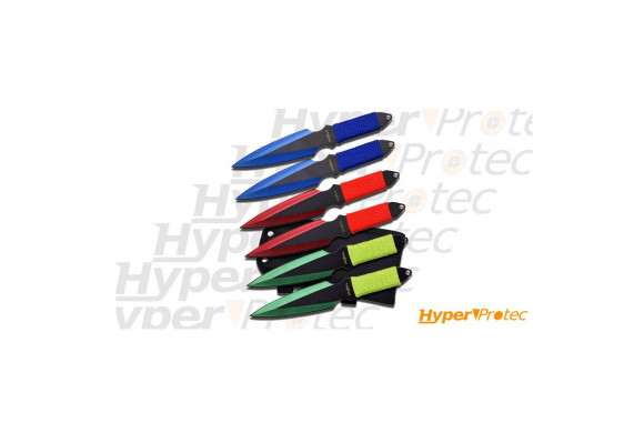 Set de 6 couteaux de lancer Perfect Point Triocolors