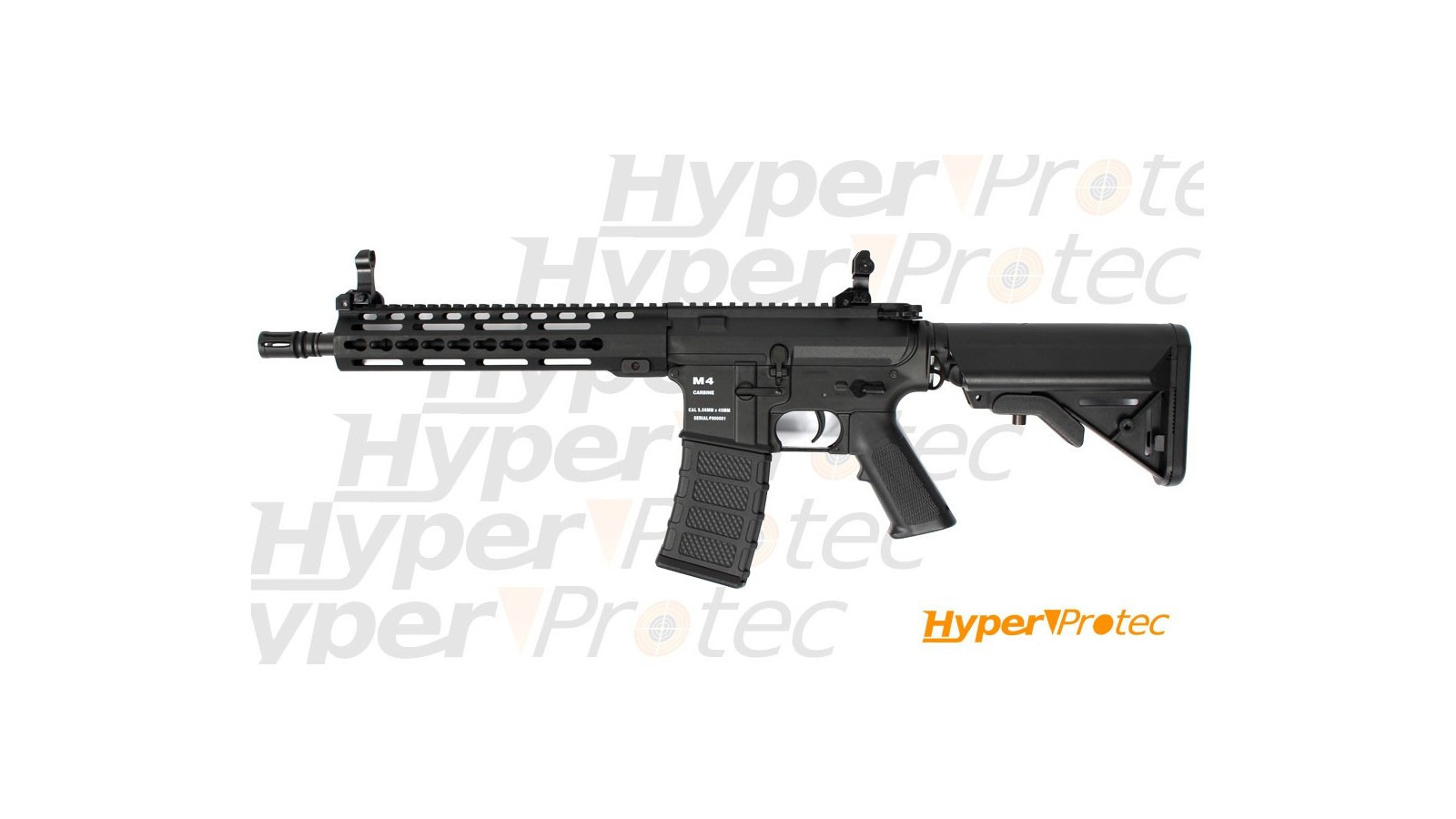 Réplique fusil airsoft CA4 M4 noir avec Keymod AEG 1.1J