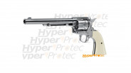 Revolver à billes d'acier Colt SAA nickelé canon long - calibre 4.5mm bbs