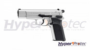 Pistolet à cartouches à blanc Browning GPDA nickel mat - calibre 9mm P.A.K
