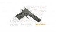 Réplique WE airsoft pistolet 1911 custom GBB Hex cut noir 0.9J