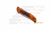 Couteau Buck Bantam Orange camo ouvert de 19 cm 