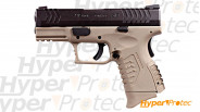 Pistolet airsoft XDM compact 3,8 tan WE gas blow back