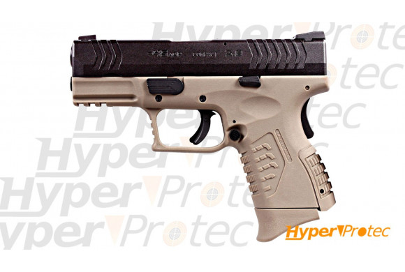 Pistolet airsoft XDM compact 3,8 tan WE gas blow back