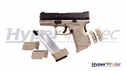 Pistolet airsoft XDM compact 3,8 tan WE gas blow back