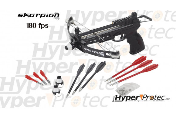 Pistolet arbalète PBX Dual de chez SKORPION pour flèches et billes acier