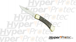 Couteau de chasse pliant Buck Hunter avec un étui en cuir