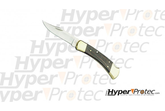 Couteau de chasse pliant Buck Hunter avec un étui en cuir