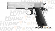 Pistolet Colt 1911 A1 Chromé brillant 9 mm alarme