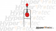Cible 2 objectifs 5.5 et 9 cm pour calibre 22 LR