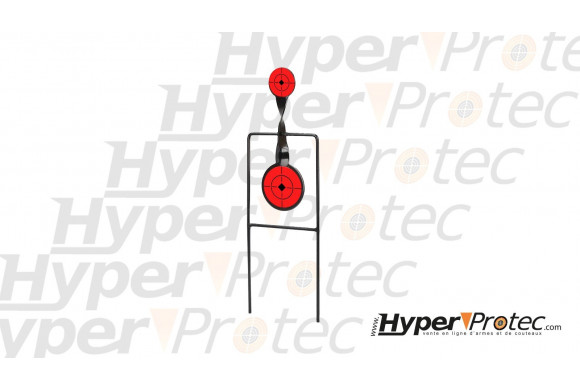 Cible 2 objectifs 5.5 et 9 cm pour calibre 22 LR