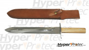Dague de chasse à servir lame 28 cm avec étui cuir