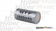 Batterie CR123A (16340) Li-ion de 2500 mAh pile rechargeable