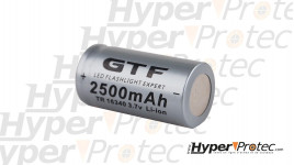 Batterie CR123A (16340) Li-ion de 2500 mAh pile rechargeable