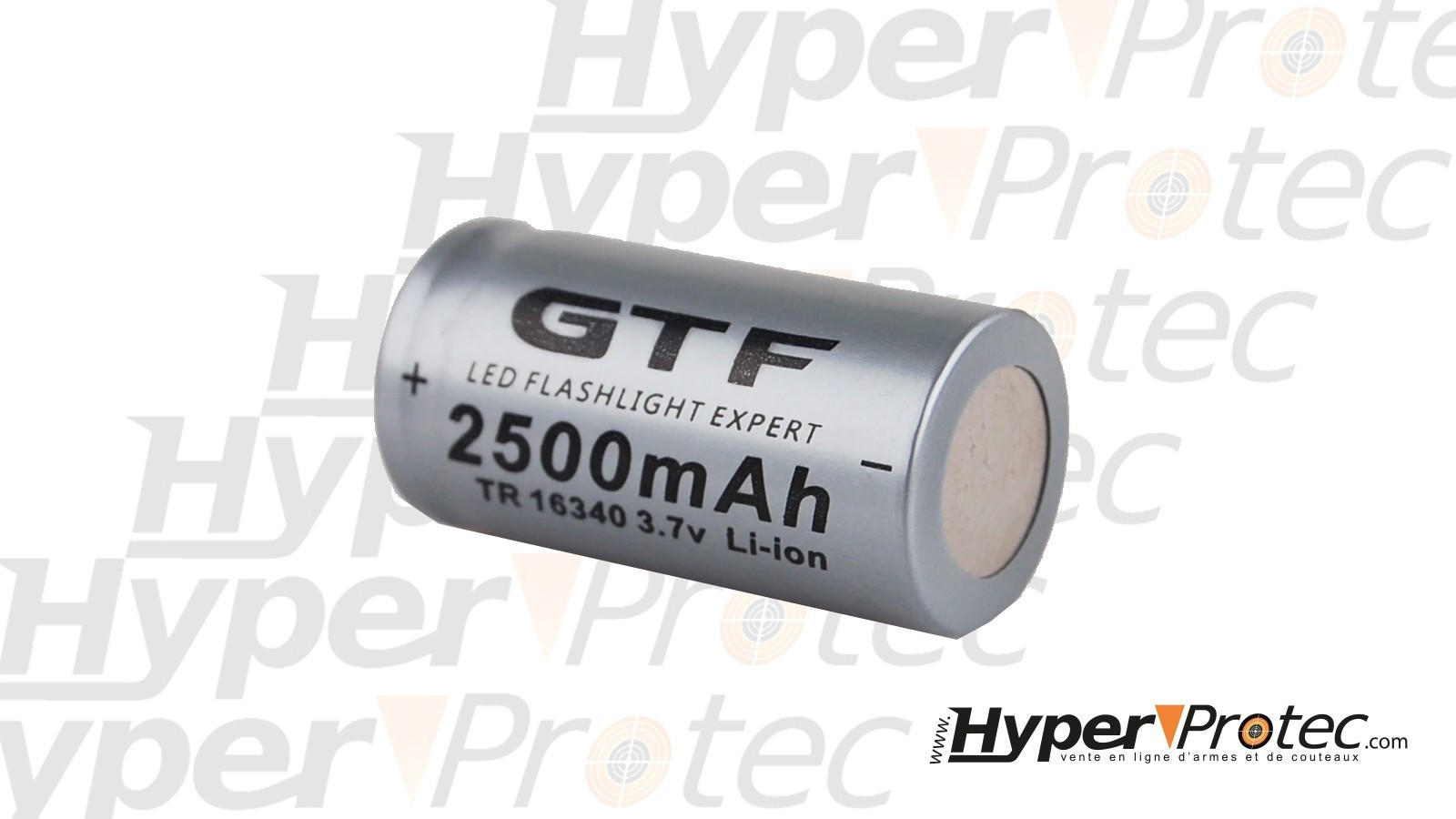 Batterie CR123A (16340) Li-ion de 2500 mAh