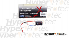 Batterie Li-Po 250 mAh, 7.4V 20C pour HPA