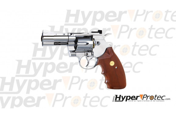 Revolver Python 357 Magnum chromé crosse bois 2.5 pouces - billes acier 4.5 mm