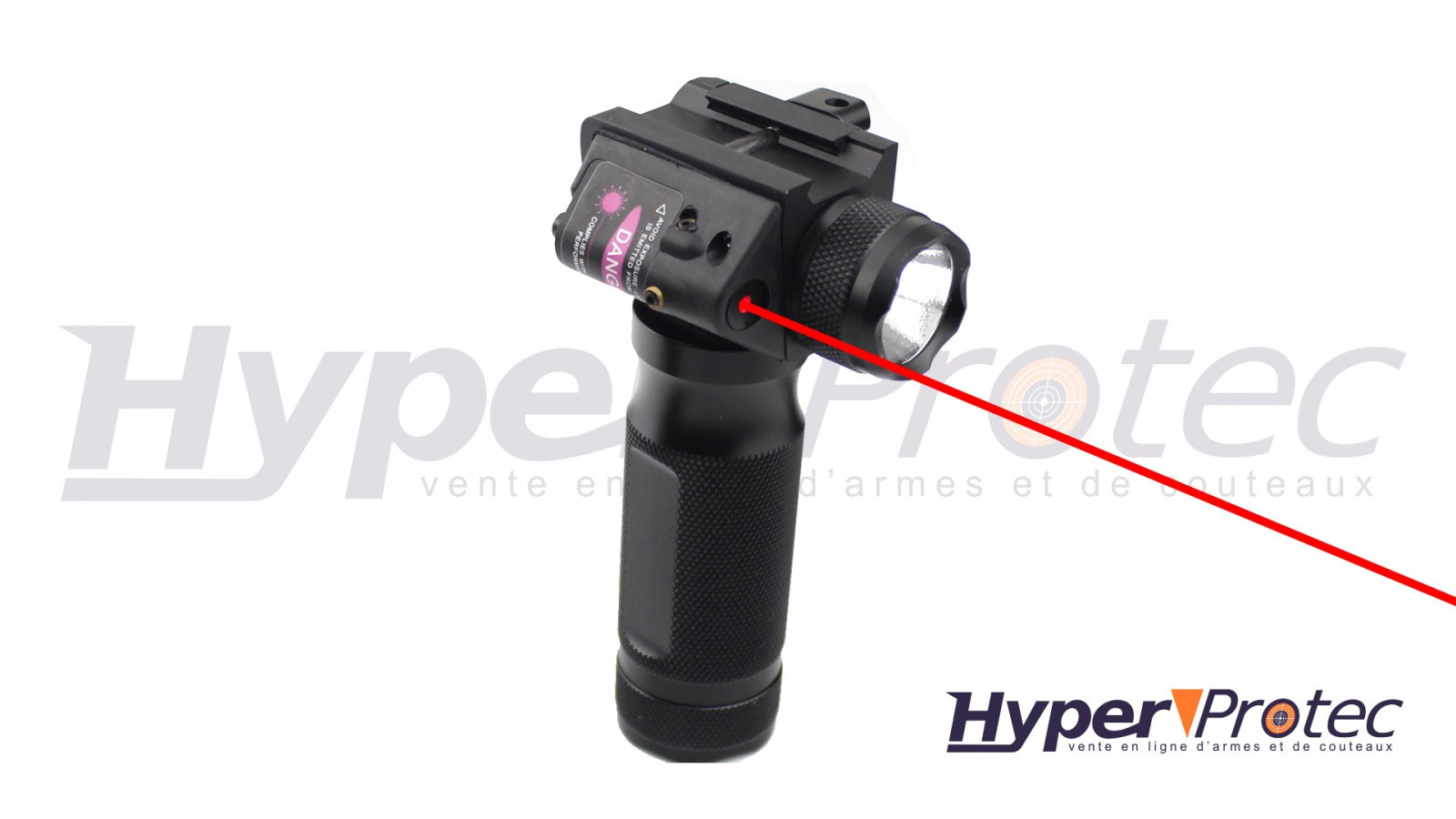 Poignée UTG Tactique Avec Lampe 400 Lumens Fixation Rail Picatinny