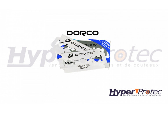 Lot de 10 lames de rasoir DORCO ST300 en acier inoxydable