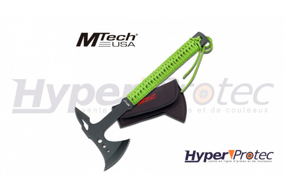 Hache de lancer Mtech USA avec manche en paracorde vert