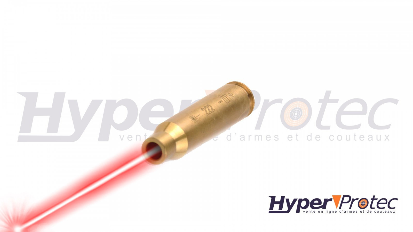 Cartouche de réglage laser rouge calibre .222REM