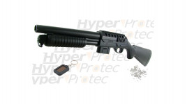 Pack M3000 - Fusil à pompe crosse carabine + billes + lampe