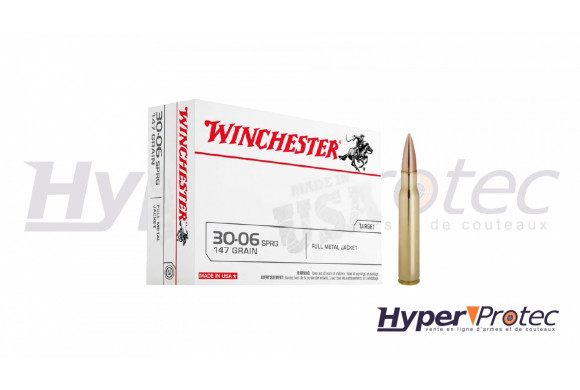 Cartouches Winchester 30.06 Sprg FMJ 147 Grains