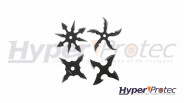 Lot de 4 mini shurikens à lancer noir