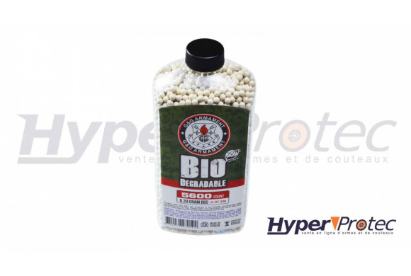 Bille Airsoft 6 mm G&G Biodégradable 0,20g