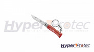 Porte clef Opinel n° 04 inox manche rouge