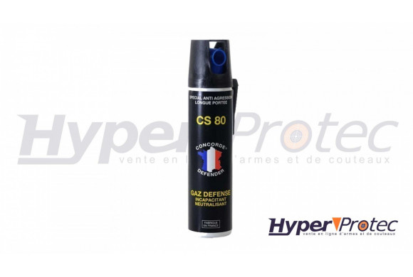 Concorde Defender Au Gaz CS 75 ml Bombe Lacrymogène