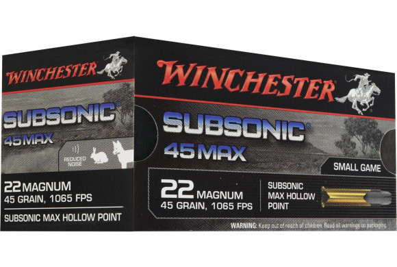 Winchester Munitions Subsonic 22 Magnum 45 grains