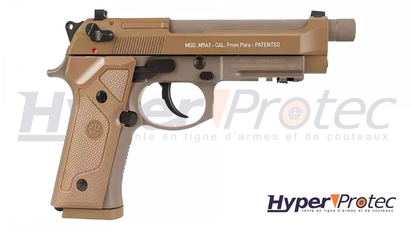 Pistolet à Bille Airsoft Beretta M9A3 Couleur Tan