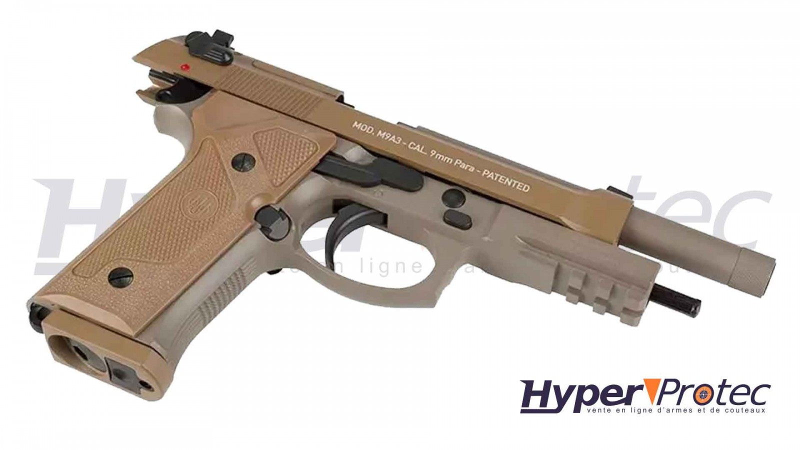 Pistolet à Bille Airsoft Beretta M9A3 Couleur Tan