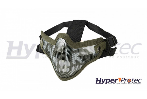 Masque Grillagé Airsoft Ultimate tactical Camouflage Vert / Blanc