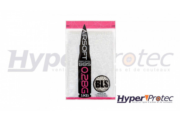 Billes airsoft bio dégradables 0.28 gr BLS en sac de 1Kg 