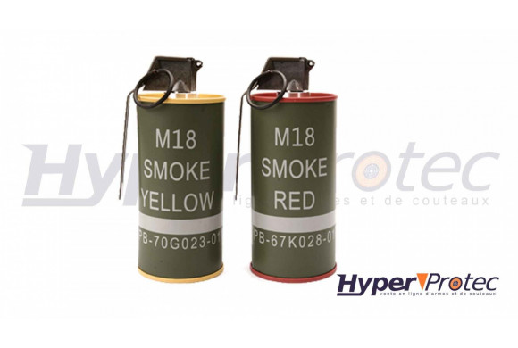 G&G Grenades Fumée M18 BBS - Jaune & Rouge