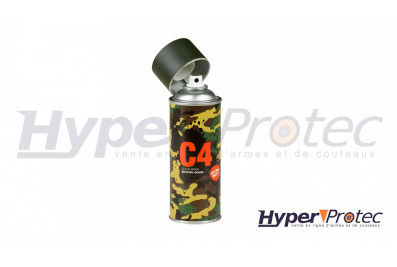 Spray Peinture C4 Mil Grade RAL6007 - Vert Bouteille Mat