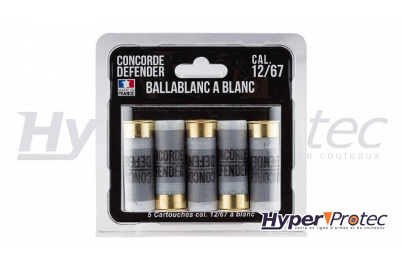 Cartouche calibre 12/67 Concorde Defender Balle à blanc