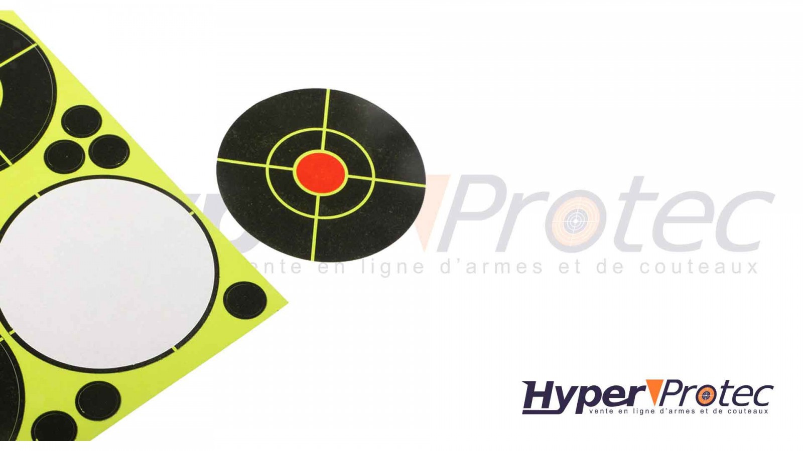 Autocollants de cible Cibles réactives de 3 pouces pour le tir avec impact  jaune fluorescent, cibles de tir pour les pistolets airsoft à plombs Bb