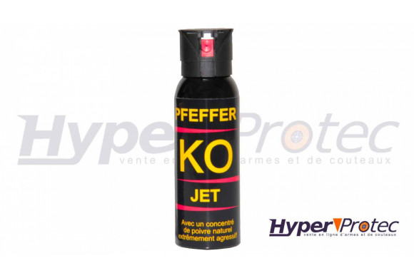 Bombe Lacrymogène KO Jet Gel Poivre 100 ml