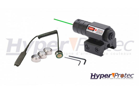 Pointeur Laser a rayon Vert compatible Rail 11 mm et 22 mm