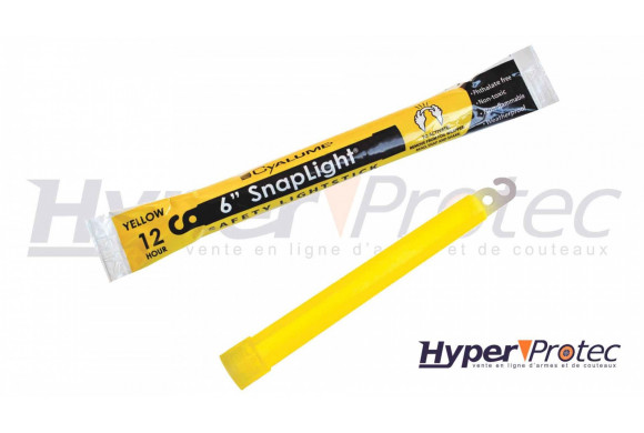 Bâton Lumineux Snaplight 15 cm couleur Jaune 12 heures