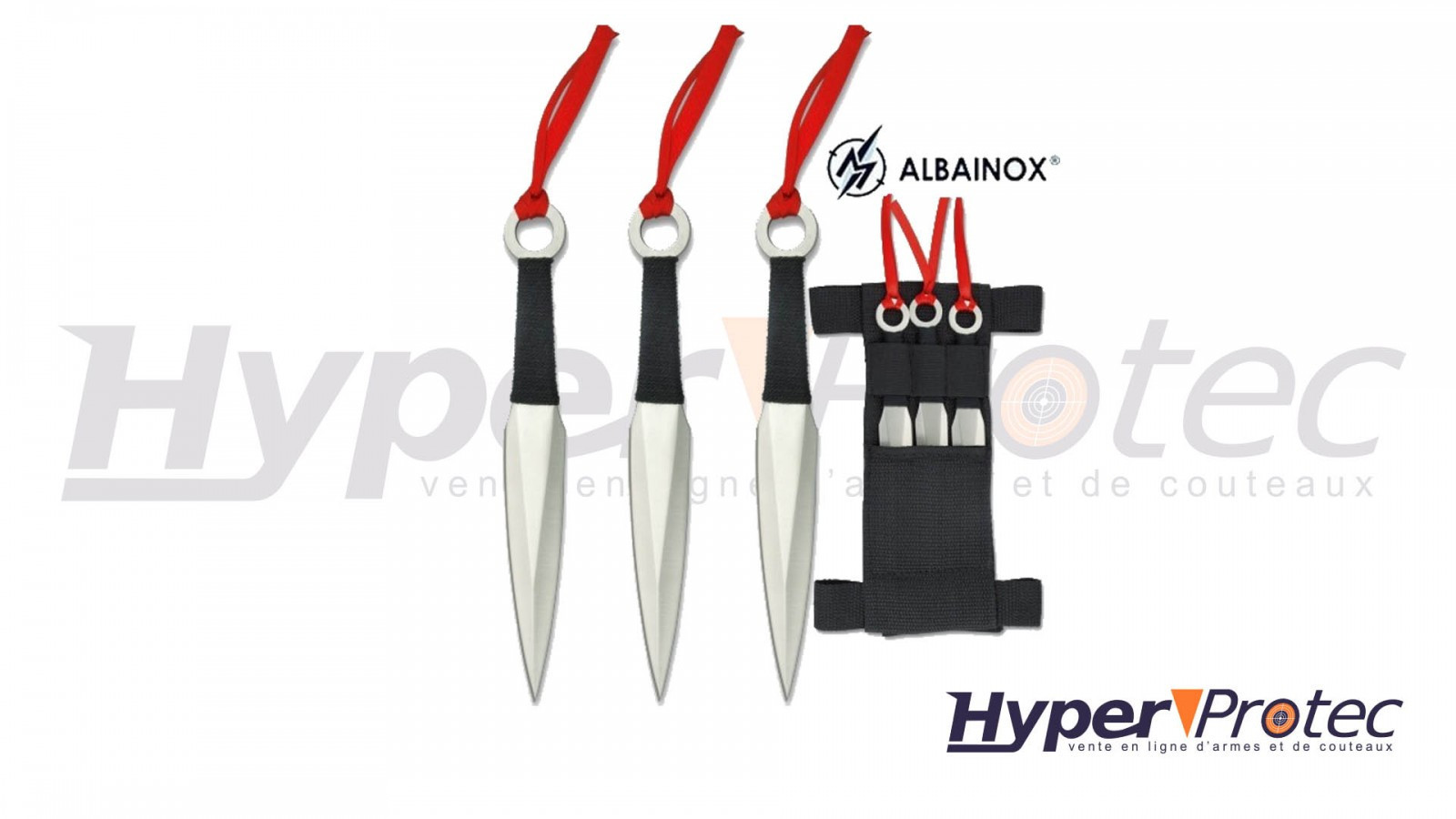 Set de 3 Couteaux de Lancer Kunai avec Etui de Europ Arm dans Coute