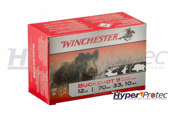 Cartouche Calibre 12 Winchester Buckshot 9 grains