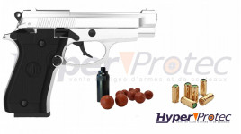 Pack Pistolet Alarme Bruni Mod 84 Couleur Chromé