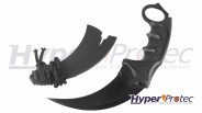 Couteau Karambit noir éco tour de cou